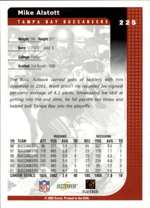 2002 Score Football "Main Set" Cards - Picture 55 of 133