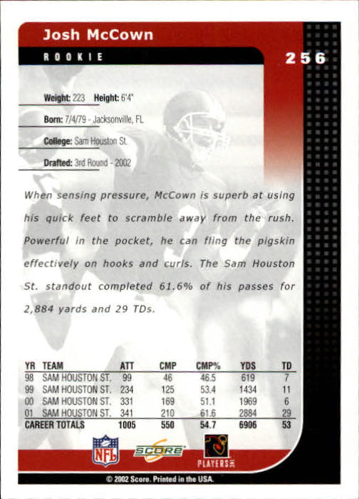 2002 Score Football "Main Set" Cards - Picture 75 of 133