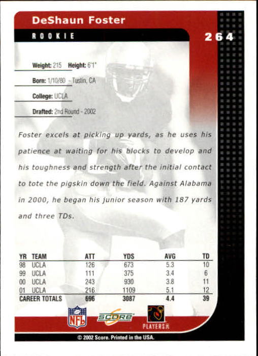 2002 Score Football "Main Set" Cards - Picture 85 of 133