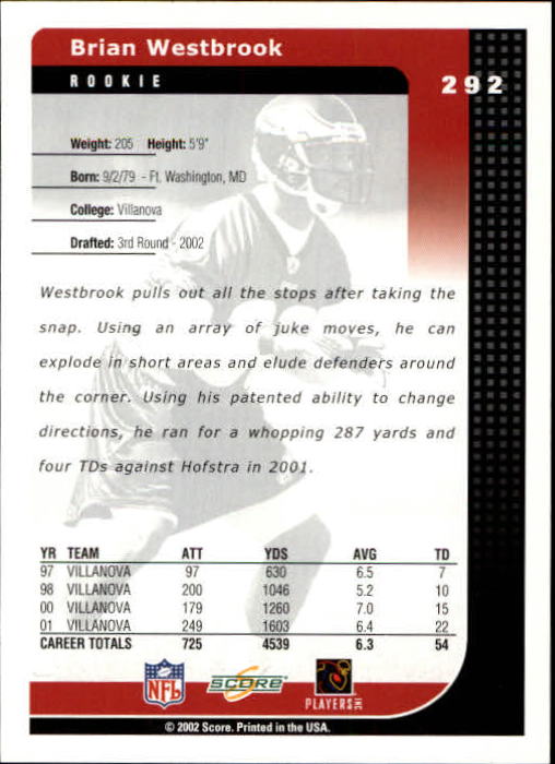 2002 Score Football "Main Set" Cards - Picture 117 of 133
