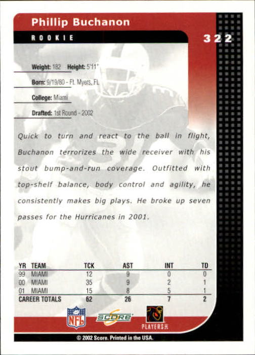 2002 Score Football "Main Set" Cards - Picture 131 of 133