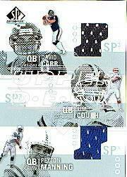 2002 SP Authentic Threads Triples #AT3CC David Carr/Eric Crouch/Peyton Manning