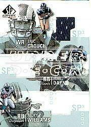 2002 SP Authentic Threads Triples #AT3CD Eric Crouch/Ron Dayne/Ricky Williams