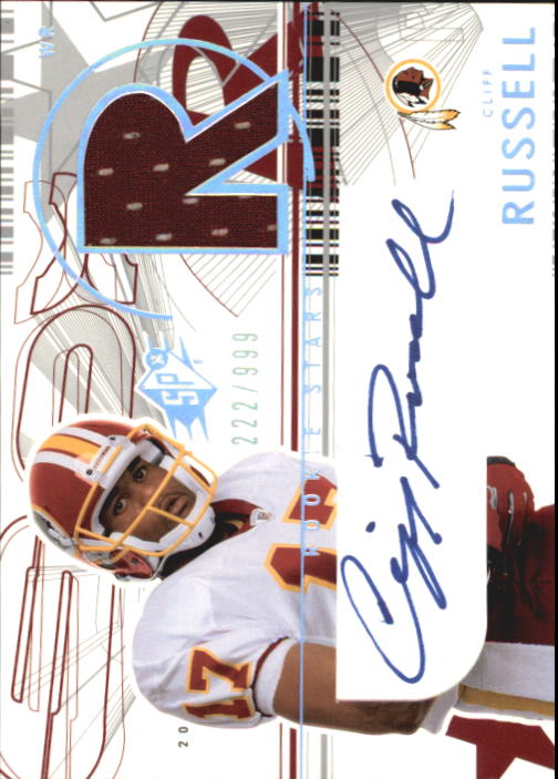 2002 SPx #161 Cliff Russell JSY AU RC