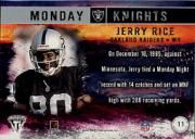 2002 Titanium Monday Knights #11 Jerry Rice back image