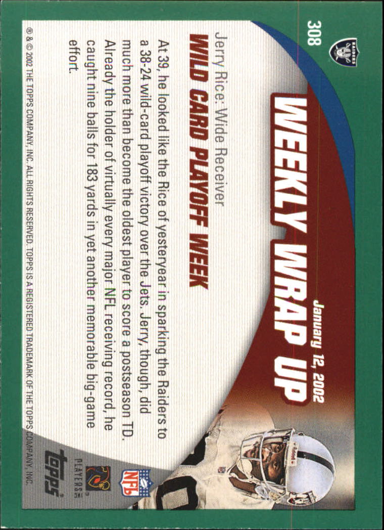 Jerry Rice cards (2000-2022) 49ers Raiders - You Choose - Bild 118 von 227