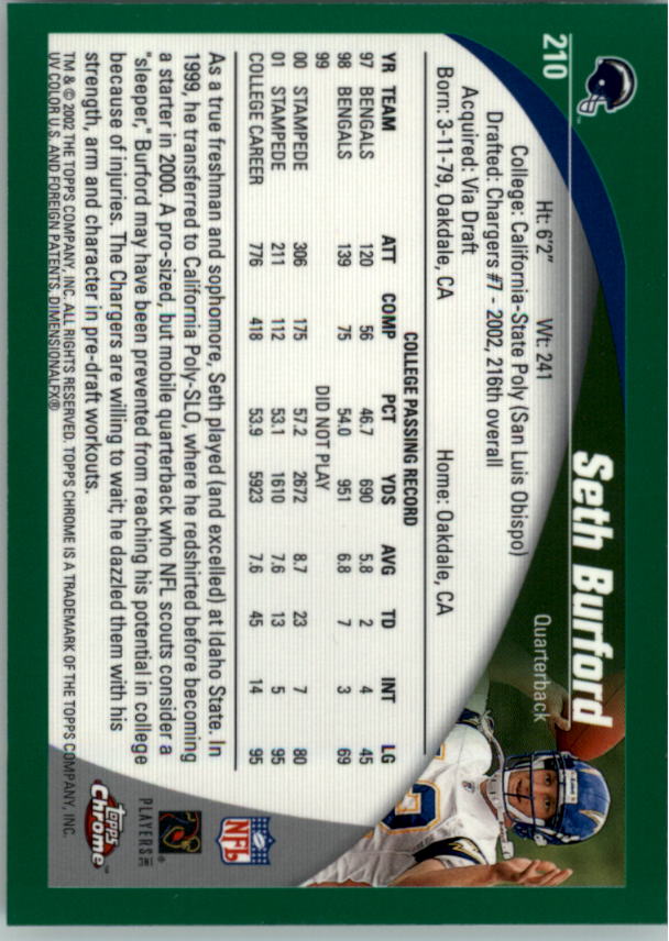 2002 Topps Chrome Football Rookie RC Singles - You Choose - Picture 37 of 99