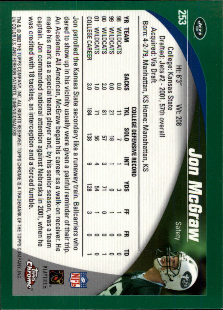 2002 Topps Chrome Football Rookie RC Singles - You Choose - Picture 87 of 99