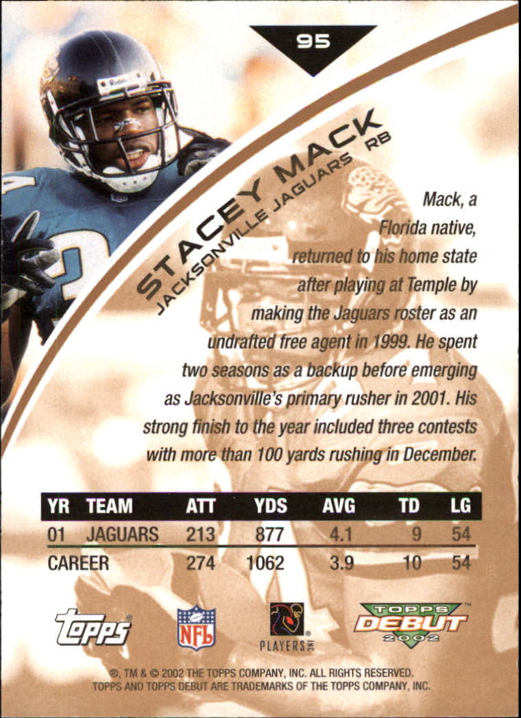 2002 Topps Debut #95 Stacey Mack back image