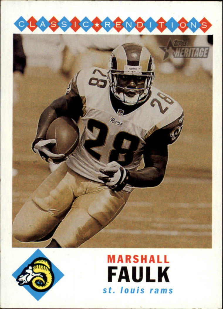 2002 Topps Heritage Classic Renditions #CRMF Marshall Faulk