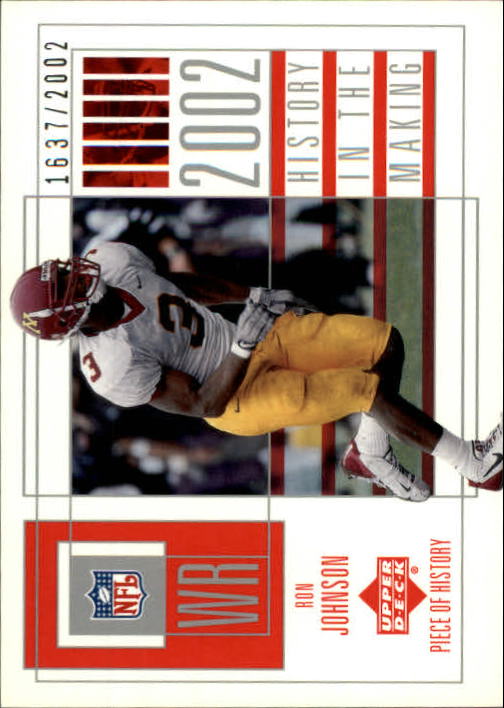 2002 UD Piece of History #125 Ron Johnson RC