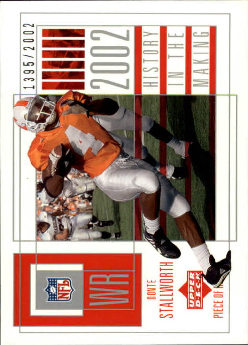 2002 UD Piece of History #130 Donte Stallworth RC