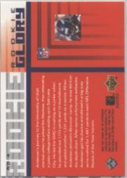 2002 UD Piece of History Rookie Glory #RG4 Mike Anderson back image