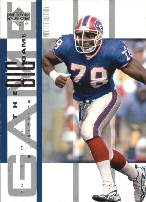 2002 UD Piece of History The Big Game #BG7 Bruce Smith