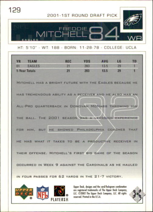 B0188- 2002 Upper Deck FB Card #s 1-200 +Rookies -You Pick- 15+ FREE US SHIP - Picture 241 of 341