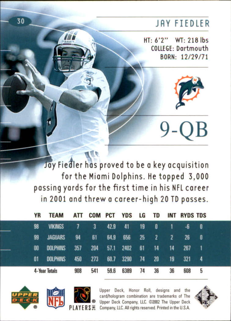 2002 Honor Roll (Upper Deck) Football "Main Set" Cards #1 to #166 - Picture 57 of 191
