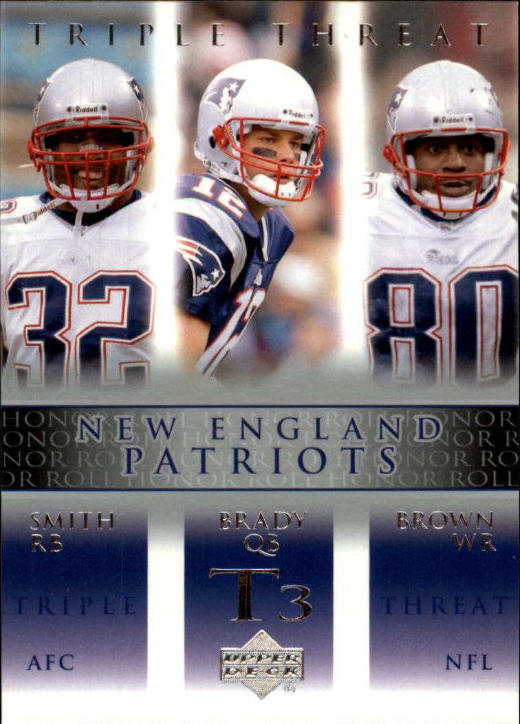 2002 Upper Deck Honor Roll #77 Tom Brady/Antowain Smith/Troy Brown