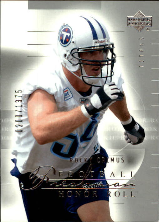 2002 Honor Roll (Upper Deck) Football "Main Set" Cards #1 to #166 - Picture 186 of 191