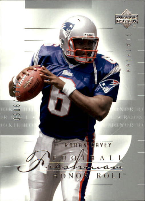 2002 Honor Roll (Upper Deck) Football "Main Set" Cards #1 to #166 - Picture 188 of 191