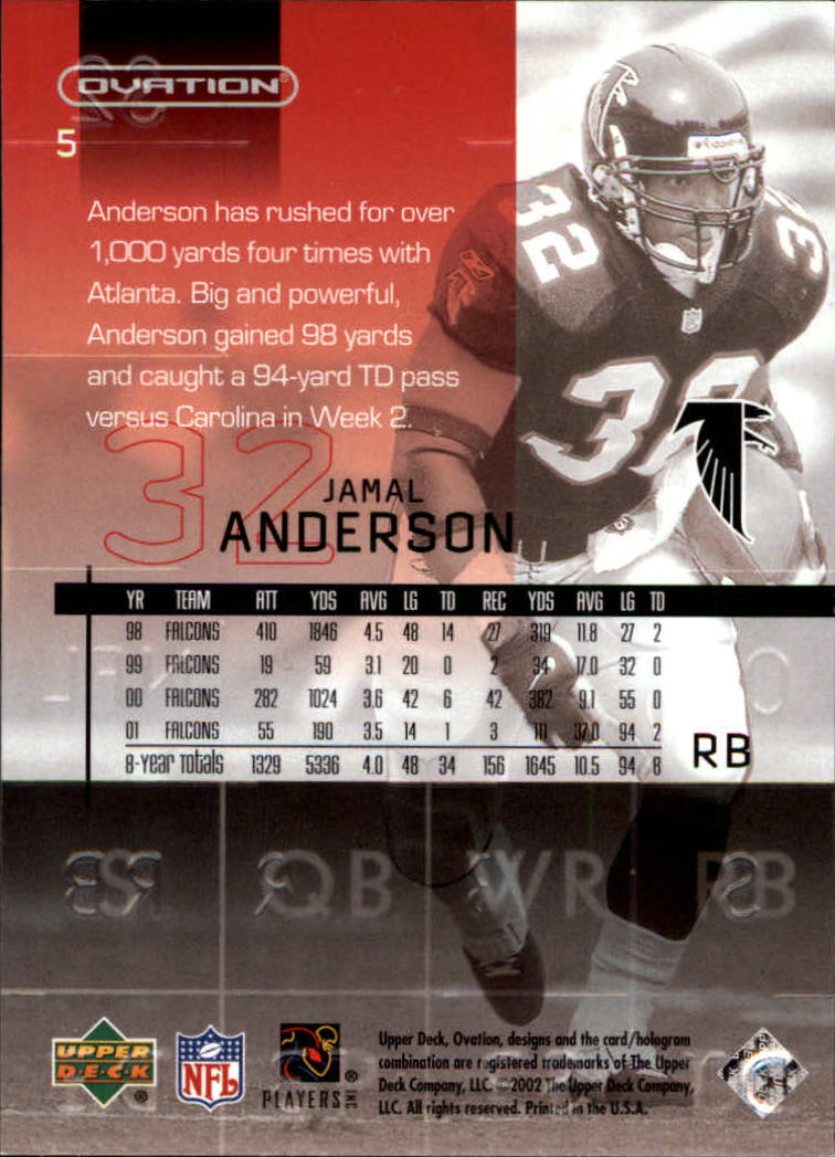 2002 Ovation (Upper Deck) Football Cards - Picture 5 of 63