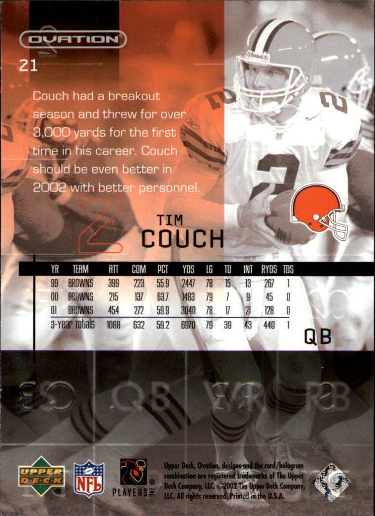 2002 Ovation (Upper Deck) Football Cards - Picture 19 of 63