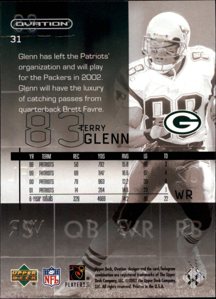 2002 Ovation (Upper Deck) Football Cards - Picture 25 of 63