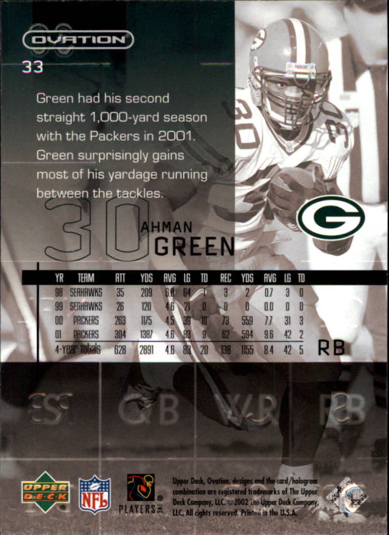 2002 Ovation (Upper Deck) Football Cards - Picture 29 of 63