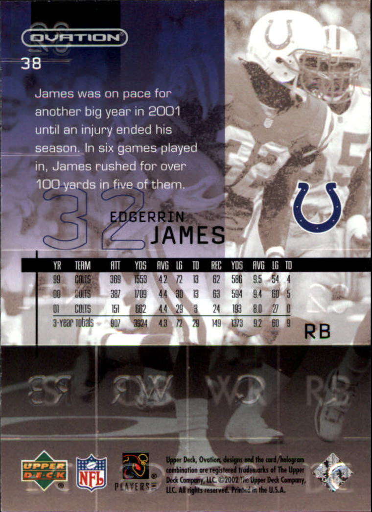 2002 Ovation (Upper Deck) Football Cards - Picture 33 of 63