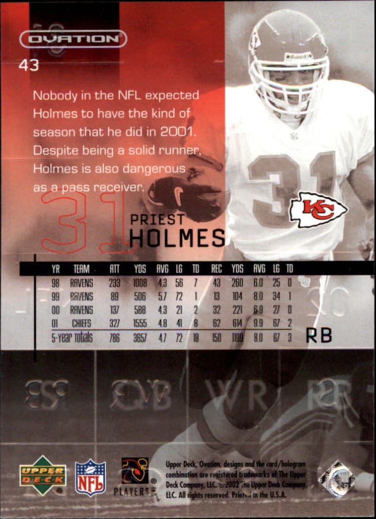 2002 Ovation (Upper Deck) Football Cards - Picture 35 of 63