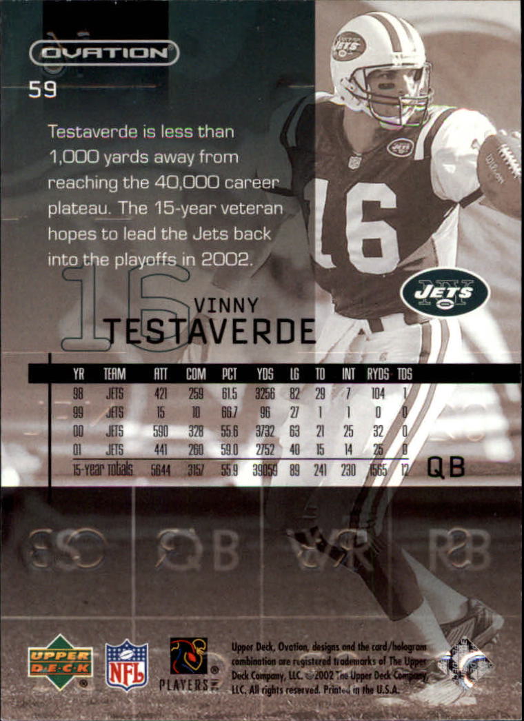 2002 Ovation (Upper Deck) Football Cards - Picture 45 of 63