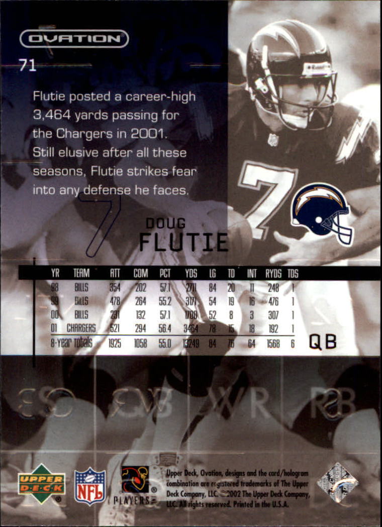 2002 Ovation (Upper Deck) Football Cards - Picture 49 of 63