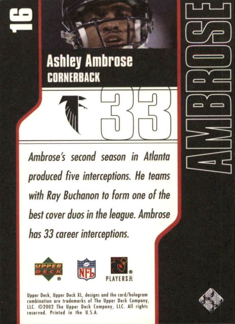 2002 XL (Upper Deck) Football "Main Set" Cards #16 to #300 - Picture 3 of 315
