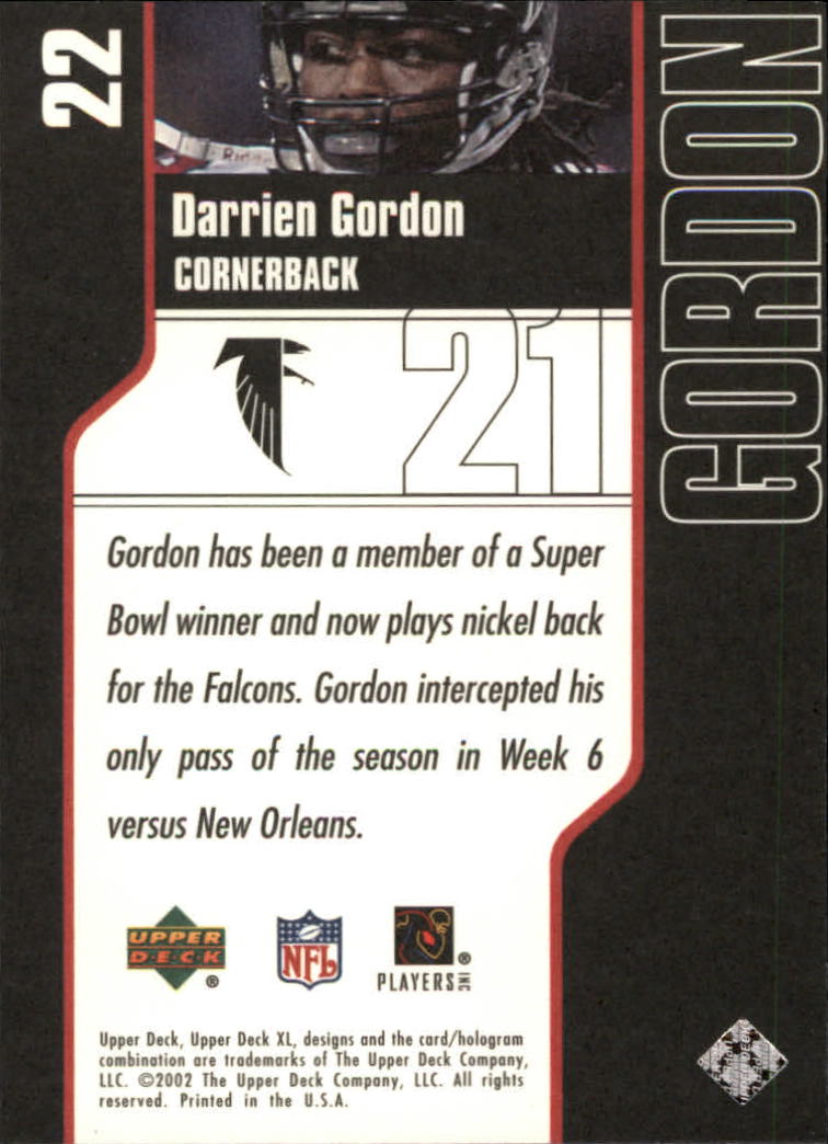 2002 XL (Upper Deck) Football "Main Set" Cards #16 to #300 - Picture 11 of 315