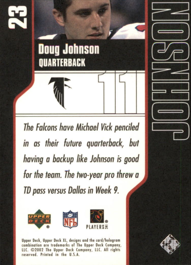 2002 Upper Deck XL #23 Doug Johnson back image