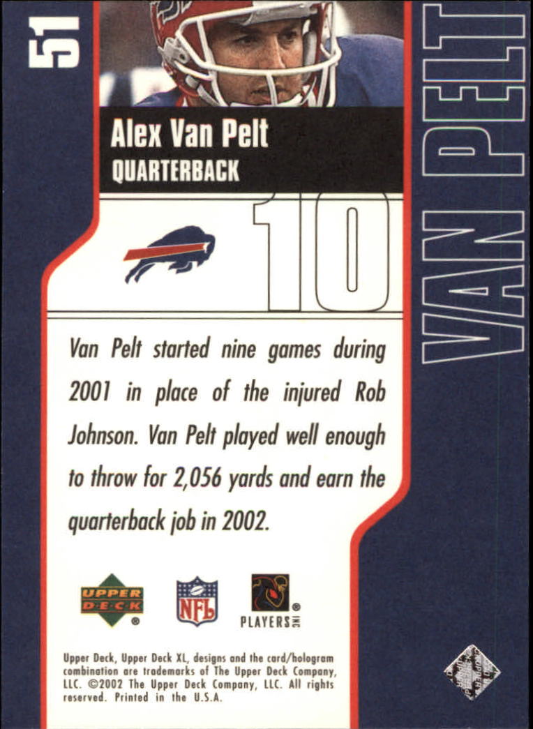 2002 XL (Upper Deck) Football "Main Set" Cards #16 to #300 - Picture 39 of 315