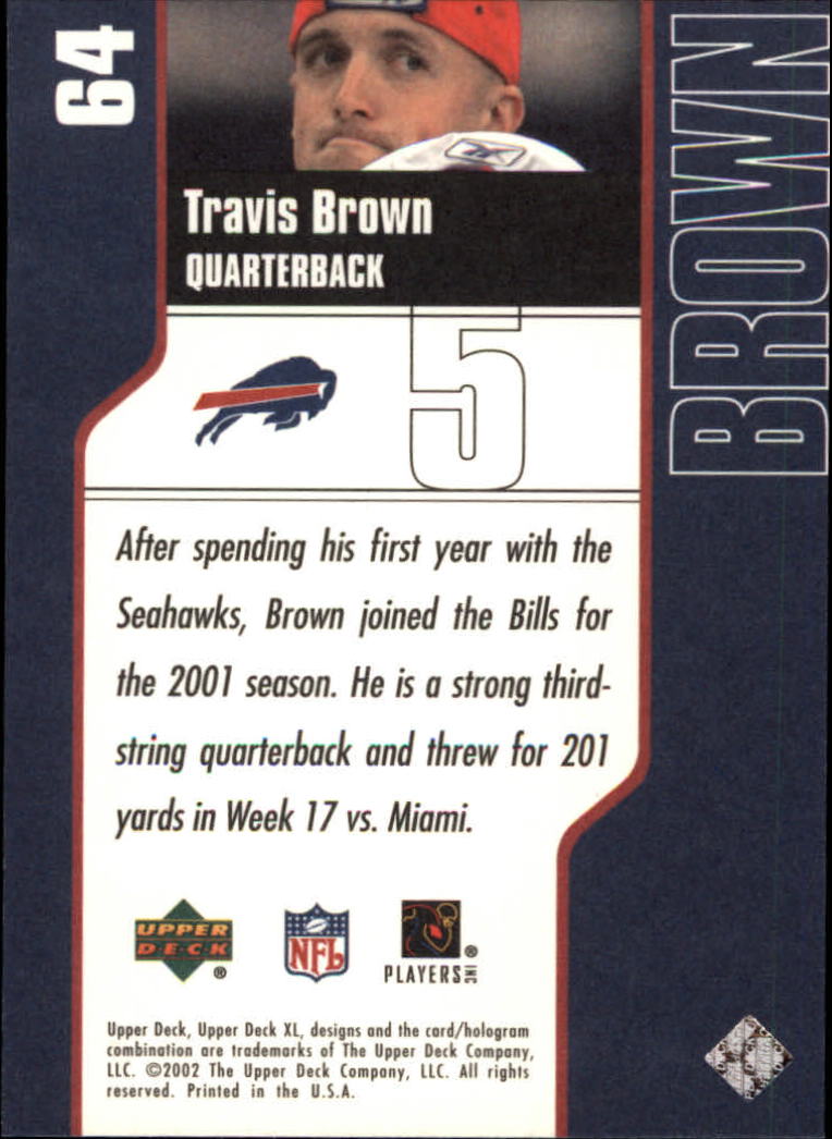 2002 XL (Upper Deck) Football "Main Set" Cards #16 to #300 - Picture 55 of 315