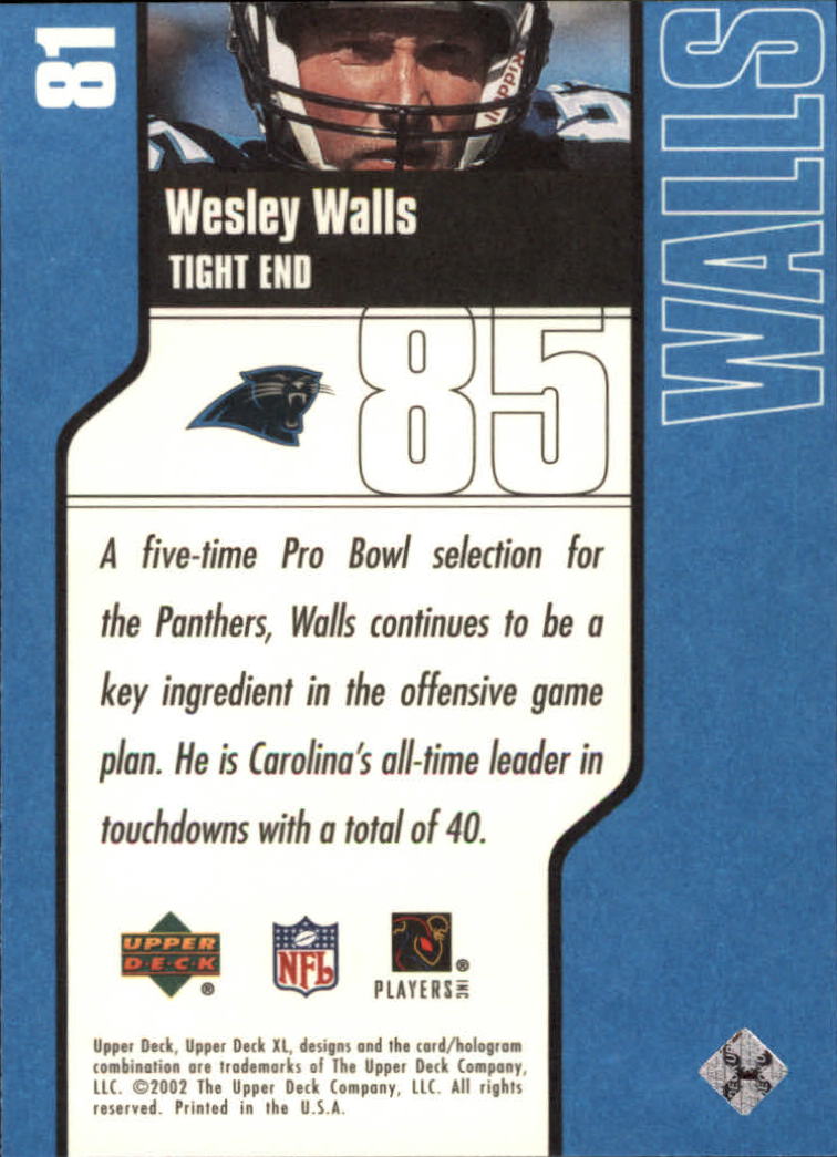 2002 XL (Upper Deck) Football "Main Set" Cards #16 to #300 - Picture 75 of 315