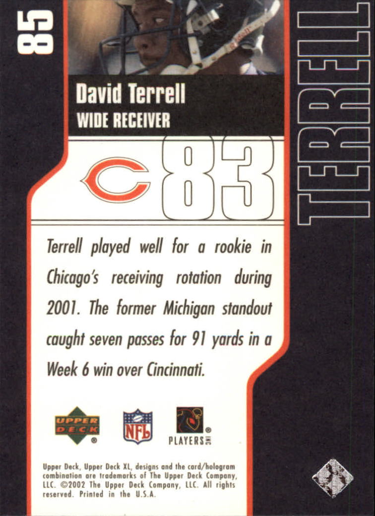 2002 XL (Upper Deck) Football "Main Set" Cards #16 to #300 - Picture 79 of 315