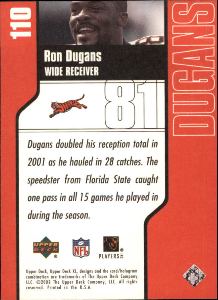 2002 XL (Upper Deck) Football "Main Set" Cards #16 to #300 - Picture 103 of 315