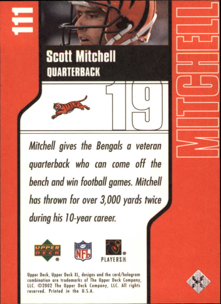 2002 XL (Upper Deck) Football "Main Set" Cards #16 to #300 - Picture 105 of 315
