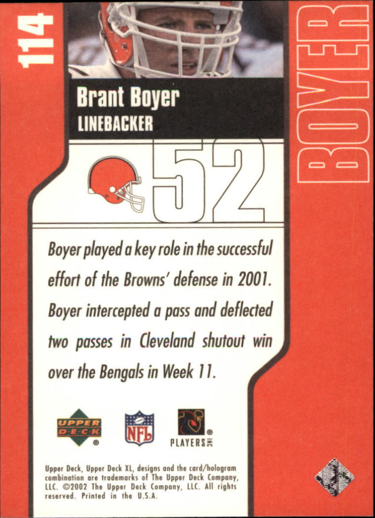 2002 XL (Upper Deck) Football "Main Set" Cards #16 to #300 - Picture 111 of 315