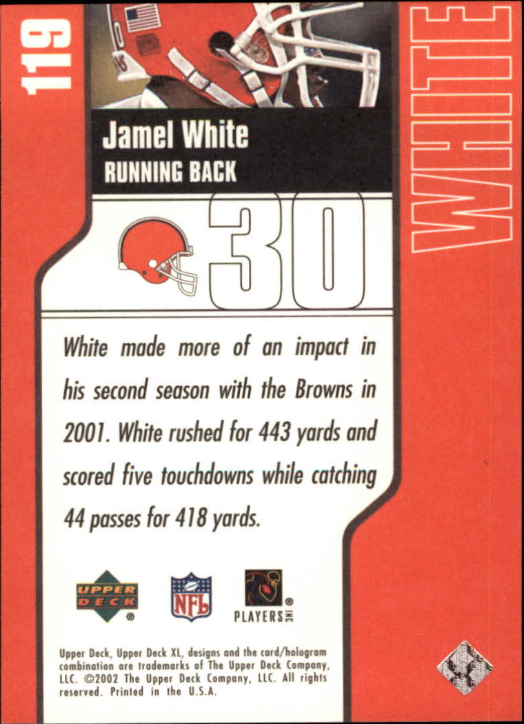 2002 XL (Upper Deck) Football "Main Set" Cards #16 to #300 - Picture 119 of 315