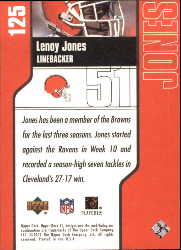 2002 XL (Upper Deck) Football "Main Set" Cards #16 to #300 - Picture 129 of 315