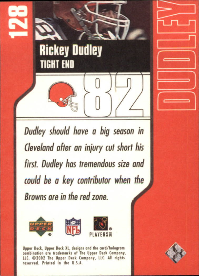 2002 XL (Upper Deck) Football "Main Set" Cards #16 to #300 - Picture 133 of 315