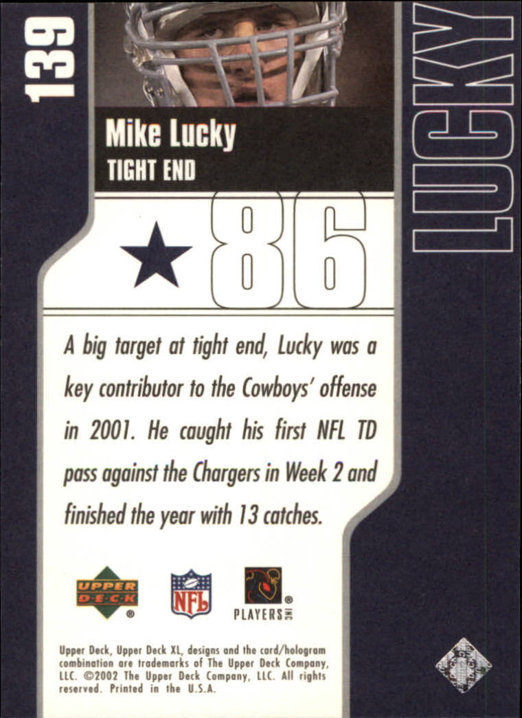 2002 XL (Upper Deck) Football "Main Set" Cards #16 to #300 - Picture 143 of 315
