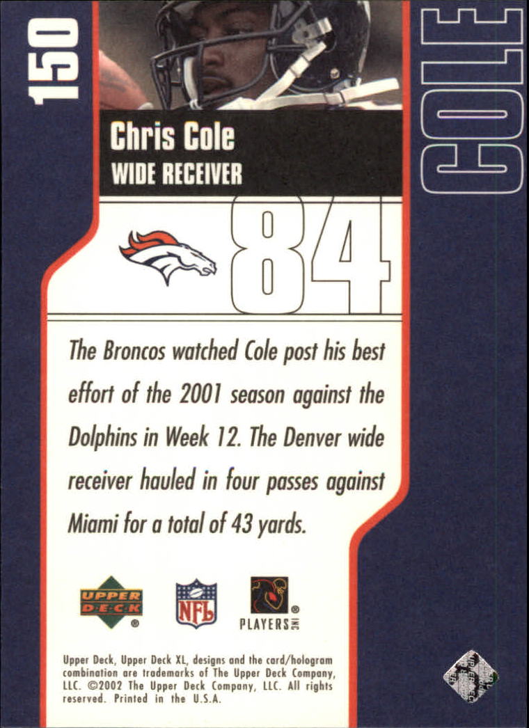 2002 XL (Upper Deck) Football "Main Set" Cards #16 to #300 - Picture 157 of 315