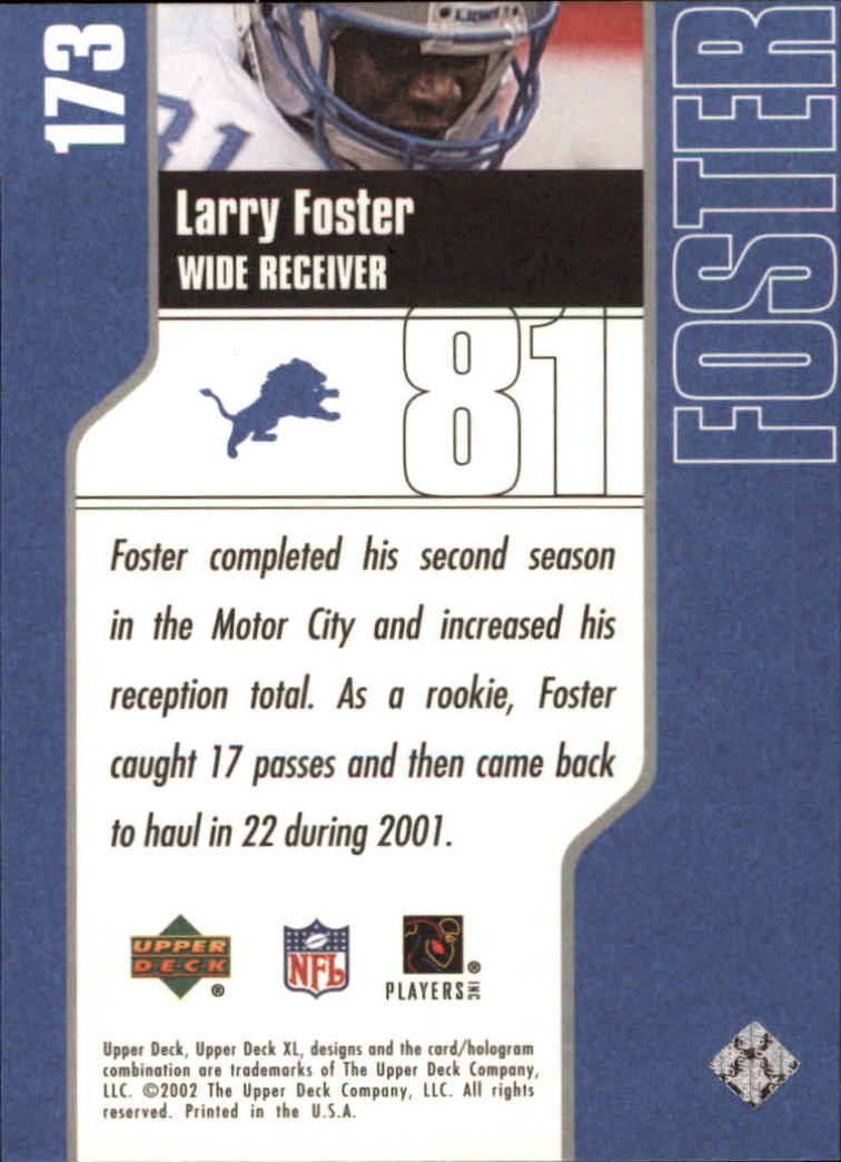 2002 XL (Upper Deck) Football "Main Set" Cards #16 to #300 - Picture 181 of 315