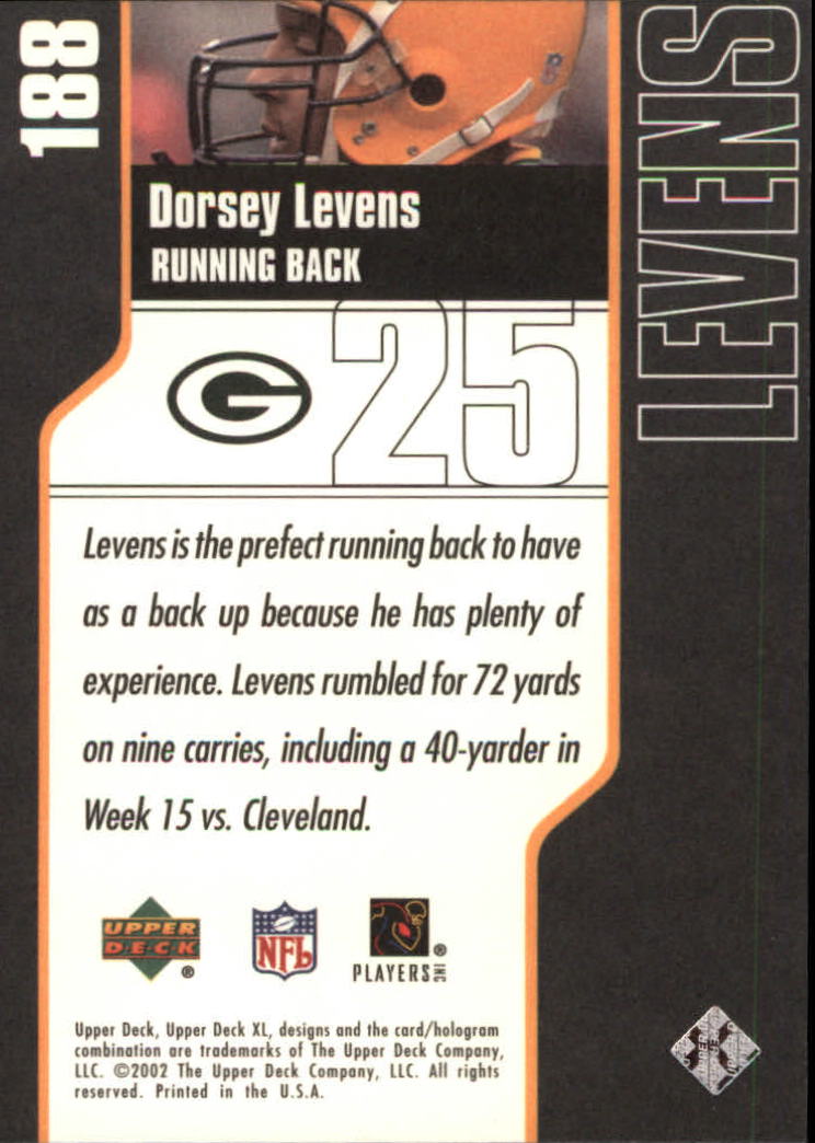 2002 XL (Upper Deck) Football "Main Set" Cards #16 to #300 - Picture 197 of 315