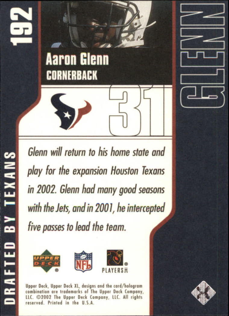 2002 XL (Upper Deck) Football "Main Set" Cards #16 to #300 - Picture 203 of 315