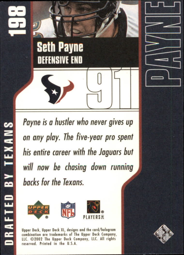 2002 XL (Upper Deck) Football "Main Set" Cards #16 to #300 - Picture 211 of 315